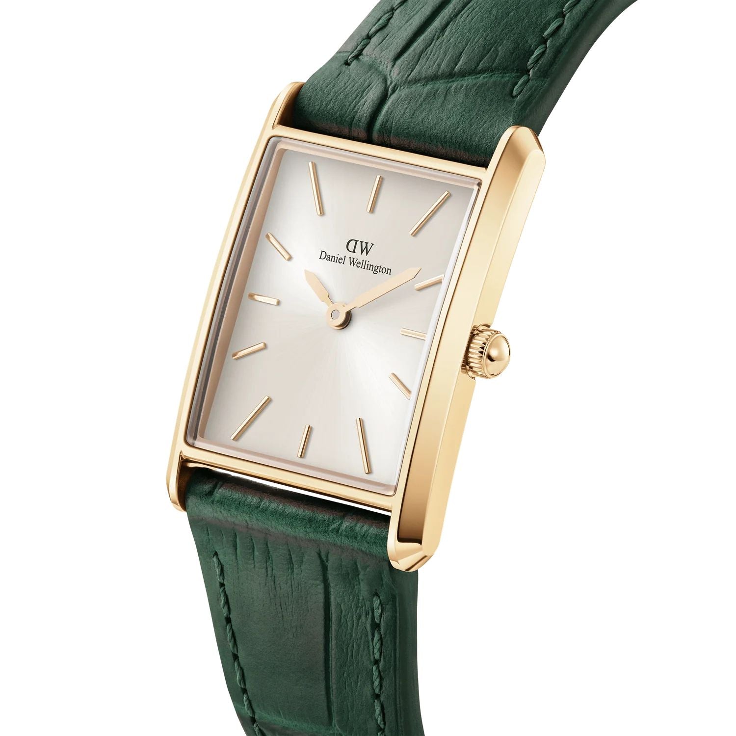 Orologio Unisex Daniel Wellington Acciaio Dorato Bound Pelle Verde 32x22 mm DW00100695