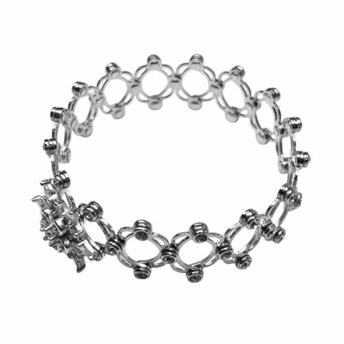 Anello-Bracciale Donna Re Mida Argento Bianco Estendibile Zirconi Fascia-2