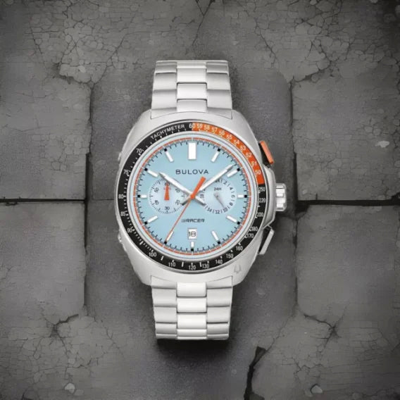 Orologio Uomo Bulova Racer Edizione Speciale Turchese Acciaio 98B432