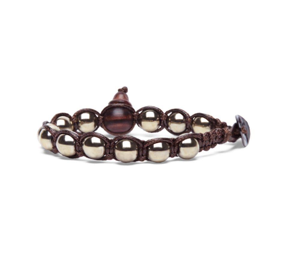 Bracciale Uomo Tamashii Pietra Ematite Lucido Oro Porta Fortuna BHS900-22G