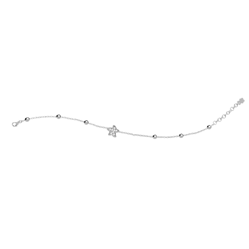 Bracciale Bambina Nanàn Argento 925 Stella Zirconi Biglie Lucide NAN0288
