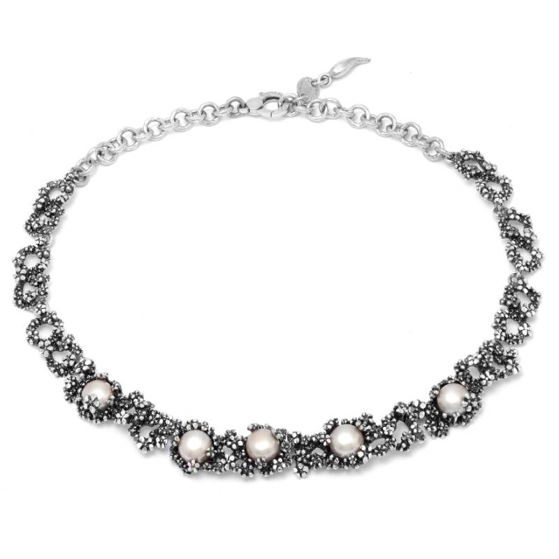 Collana Donna Giovanni Raspini Argento 925 Blossom Perle Semirigido 11935