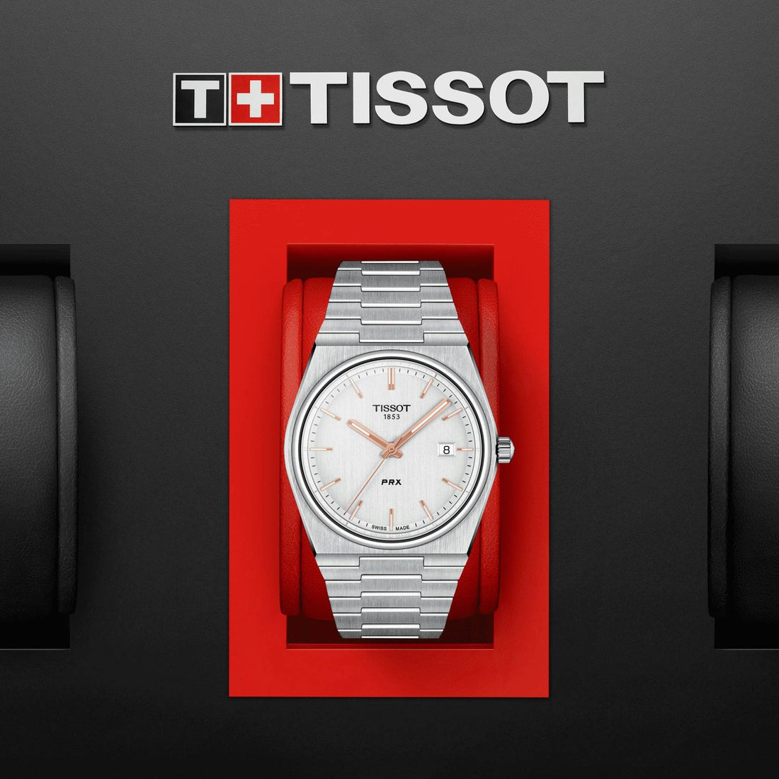 Orologio Uomo Tissot PRX Acciaio Quarzo Data Bianco Satinato T1374101103100