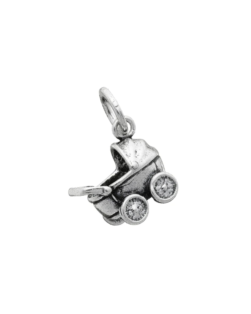 Charm Donna Giovanni Raspini Argento 925 Carrozzina Bambina Realizzata A Mano 06043
