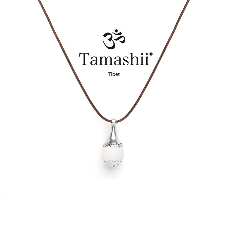 Collana Unisex Tamashii Ciondolo Ear-Drops Agata Bianca NHS1800-39