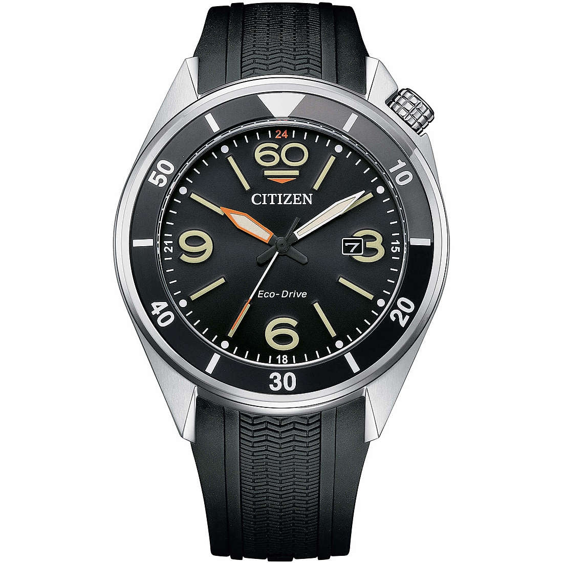 Orologio Uomo Acciaio Citizen Seaplane Eco Drive Nero AW1710-12E