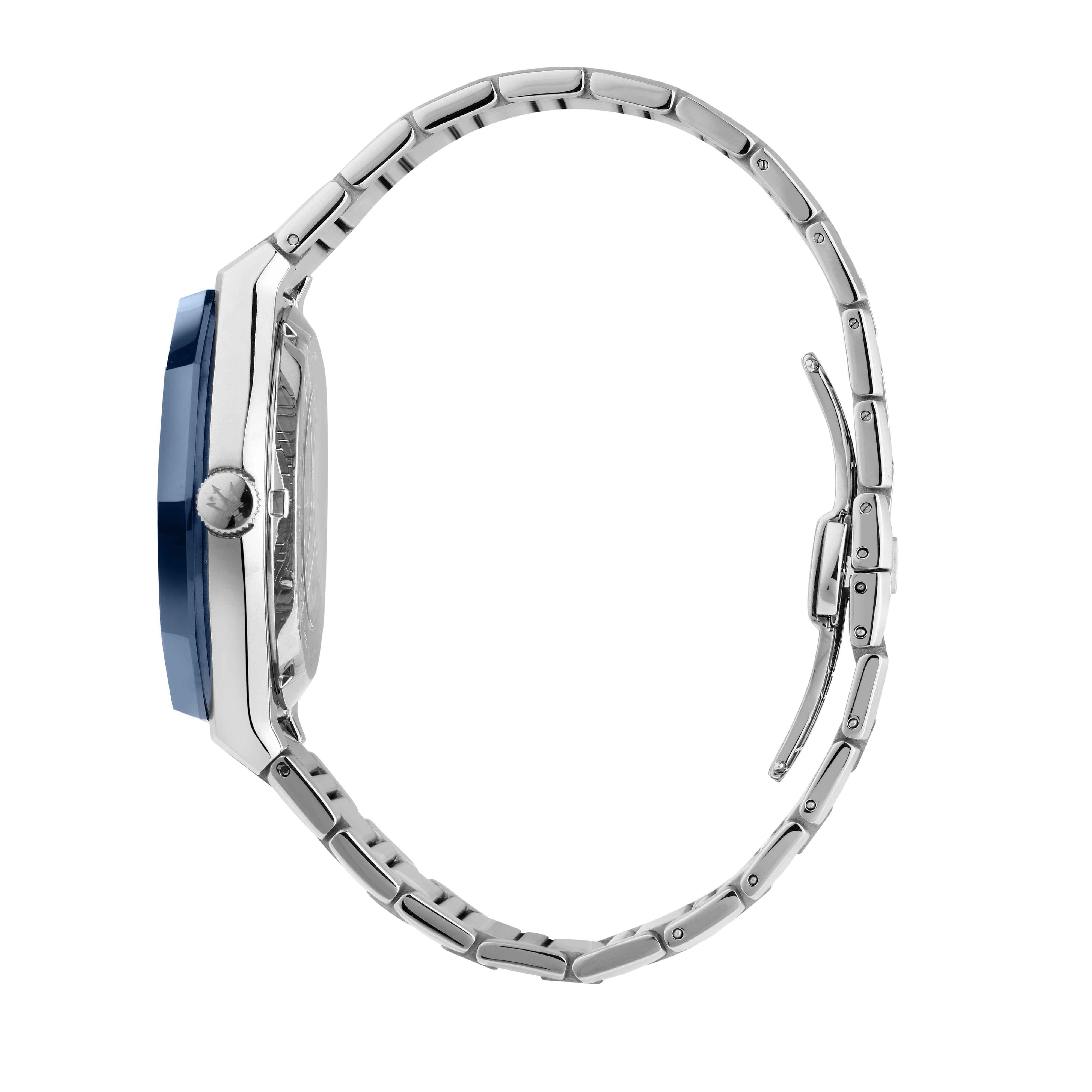 Orologio Uomo Maserati Acciaio Satinato Automatico Scheletrato Blu R8823142004
