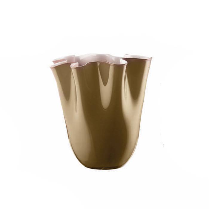 Vaso Onlylux Vetro Wave 31 cm Fazzoletto Opale Fumè OL03097