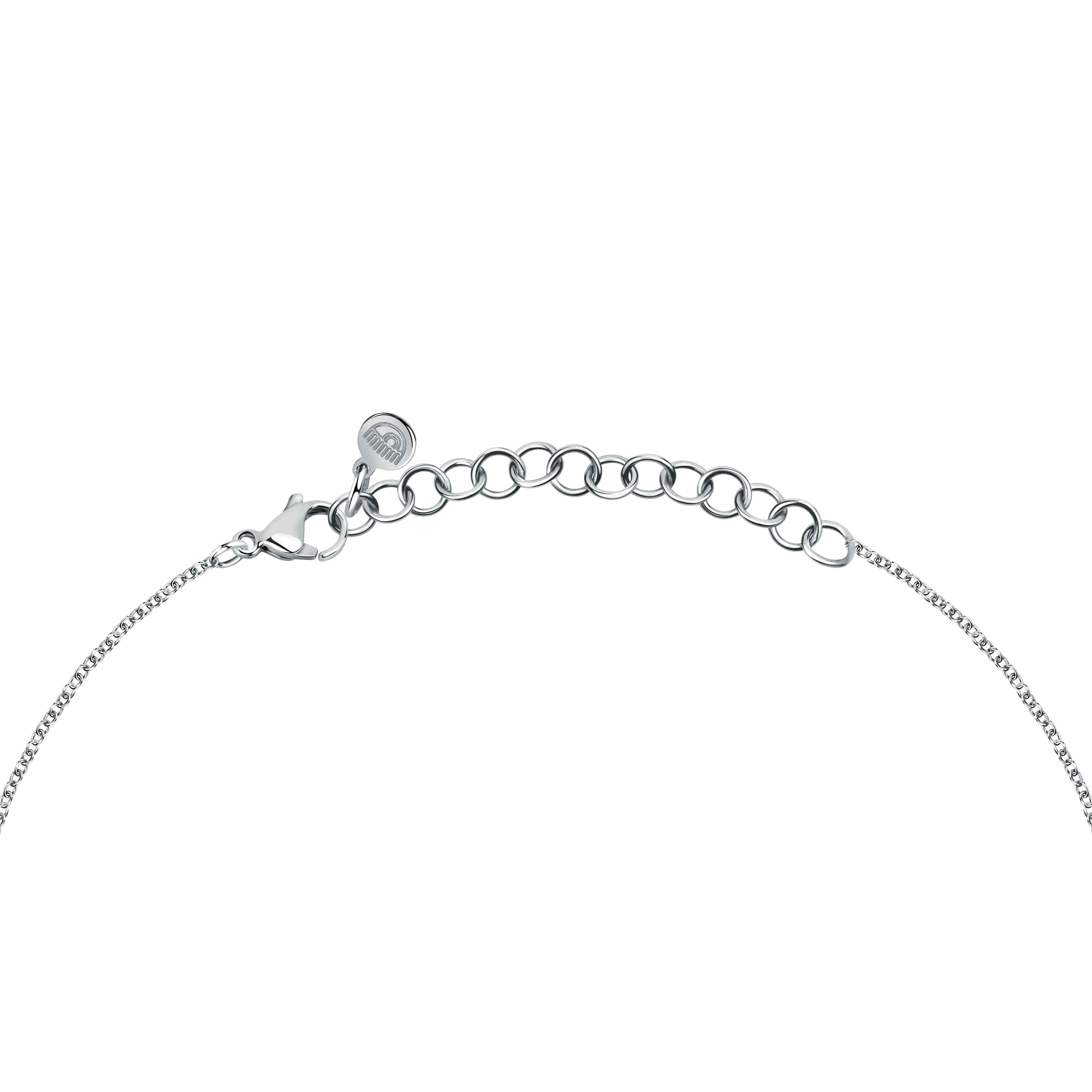 Collana Donna Chiara Ferragni Catenina Acciaio Cuore Rosa Zircone
