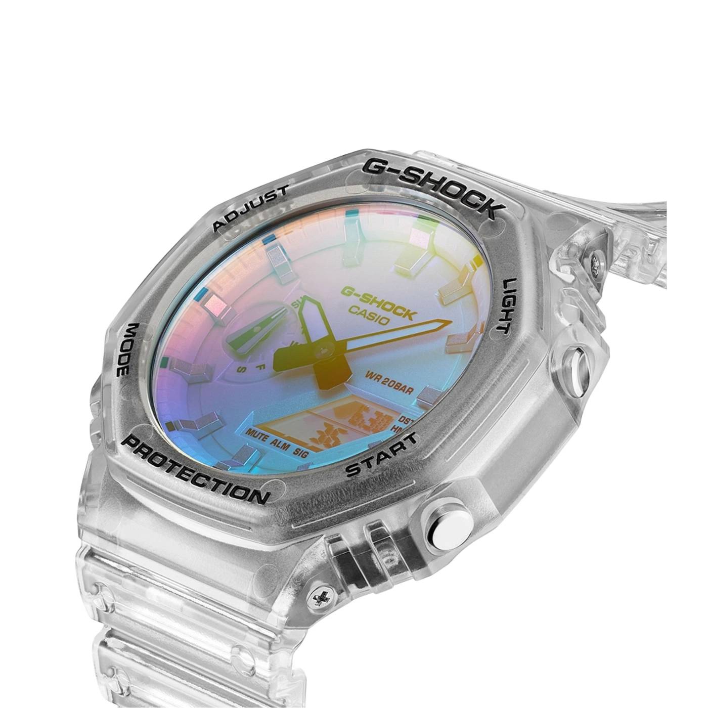 Orologio Uomo Casio G-Shock Multicolore Trasparente GA-2100SRS-7AER