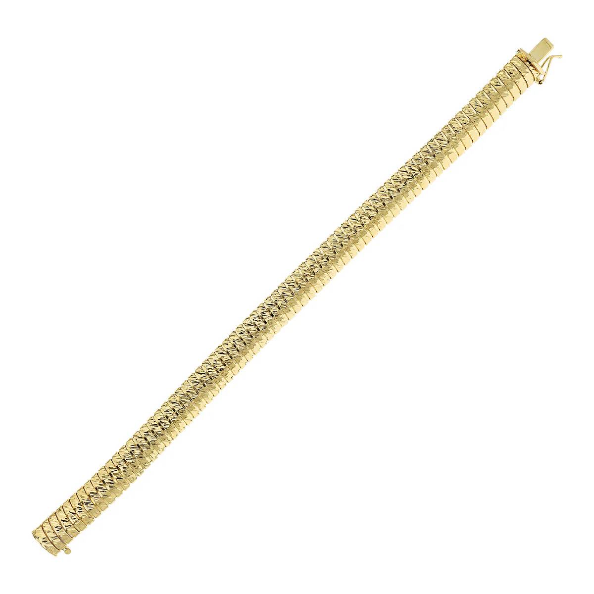 Bracciale Tubogas con Superficie Lavorata in lega placcata oro giallo 18kt  WSET00752.YG