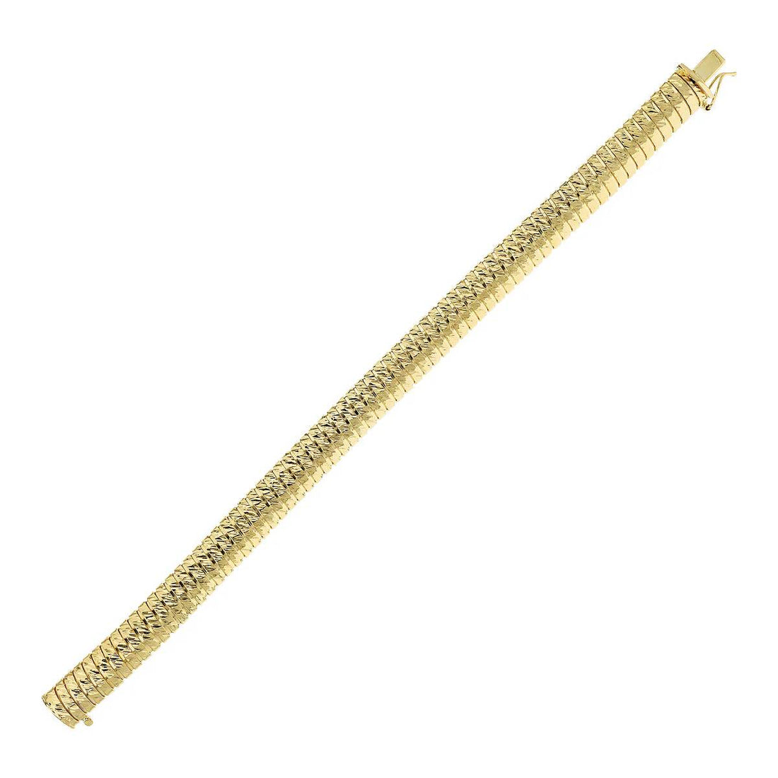 Bracciale Tubogas con Superficie Lavorata in lega placcata oro giallo 18kt  WSET00752.YG