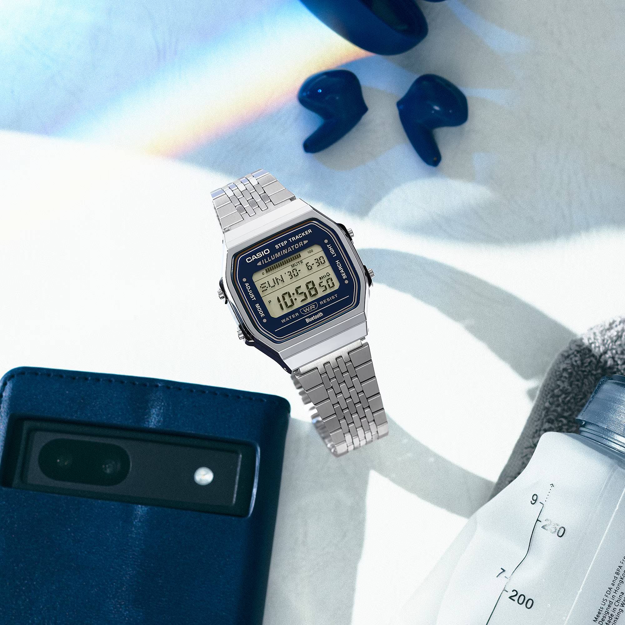 Orologio Uomo Casio Bluetooth Acciaio Blu Lucido ABL-100WE-2AEF