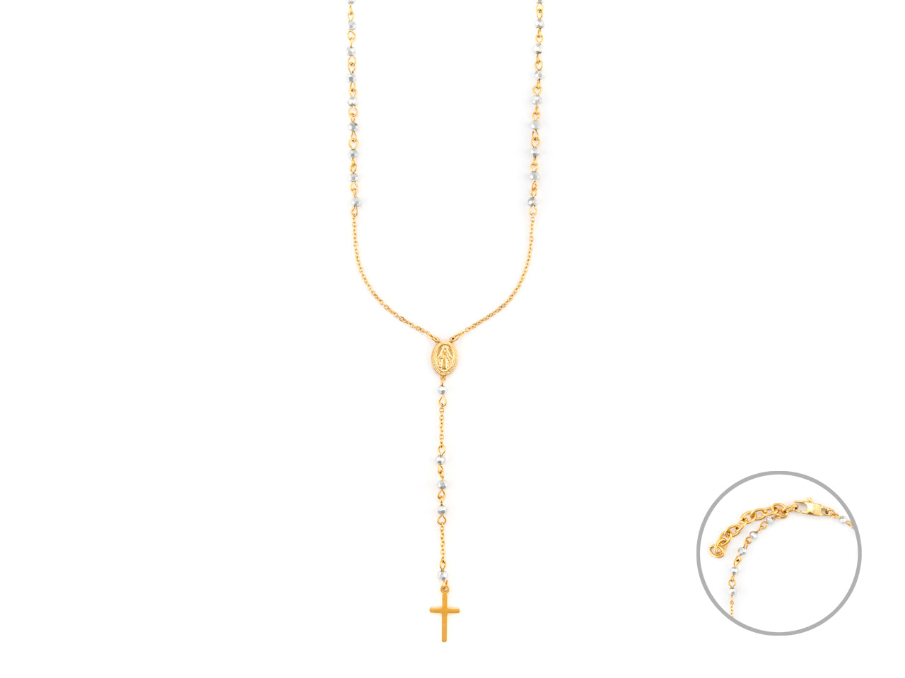 Collana Uomo Acciaio 4US Cesare Paciotti Rosario dorato 4UCL7350