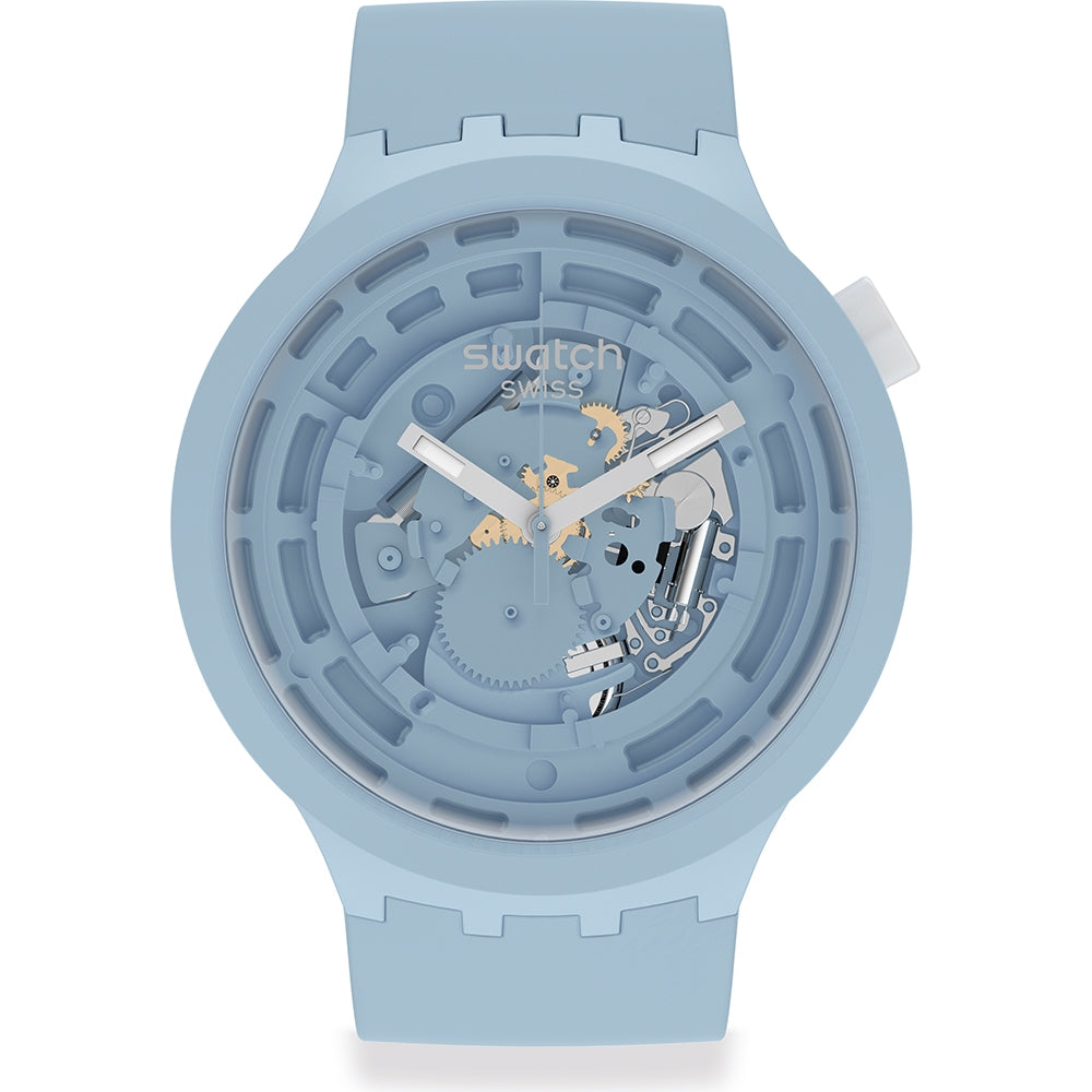 Orologio Uomo Swatch Big Bold Celeste Bioceramica SB03N100