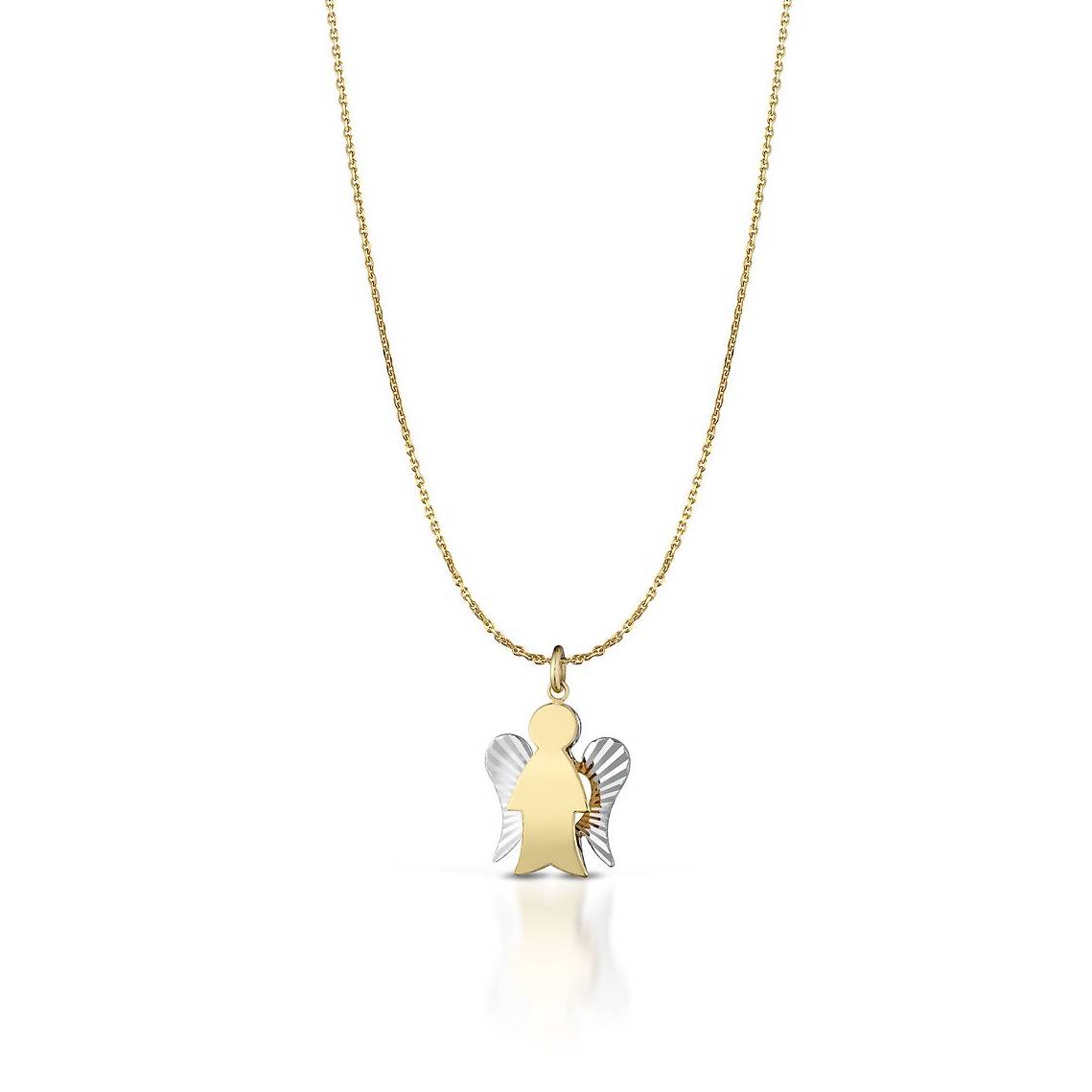 Collana Donna Roberto Giannotti Oro 9 KT Angelo Bicolore NKT364