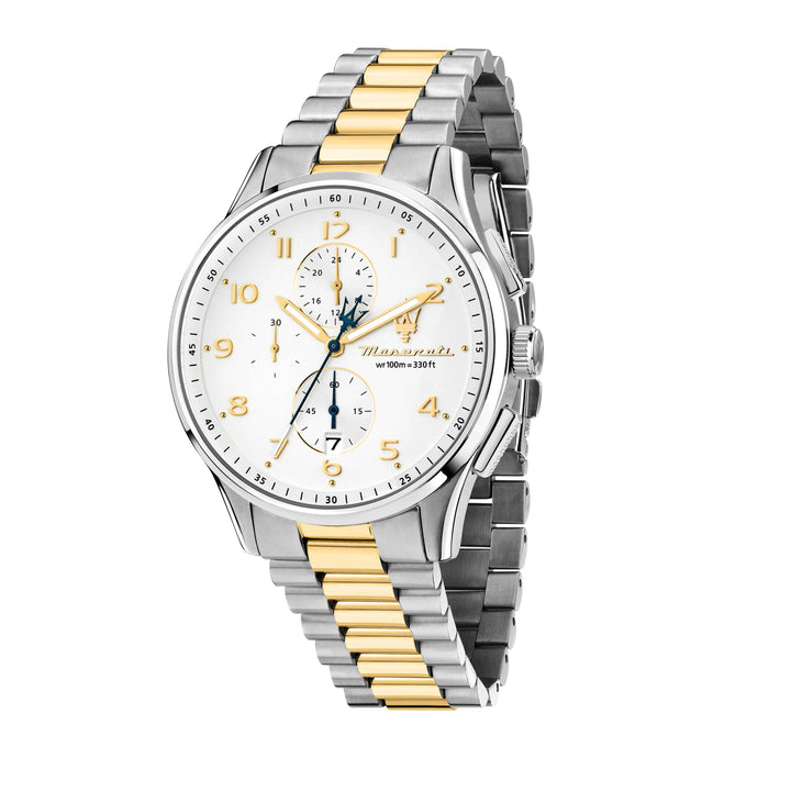 Orologio Uomo Maserati Acciaio Dorato Maglia President Cronografo Data R8873624003