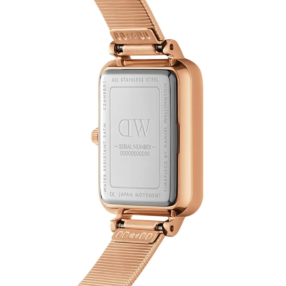 Orologio Donna Daniel Wellington Quarzo Acciaio Rosè Quadro 20x26 mm DW00100578