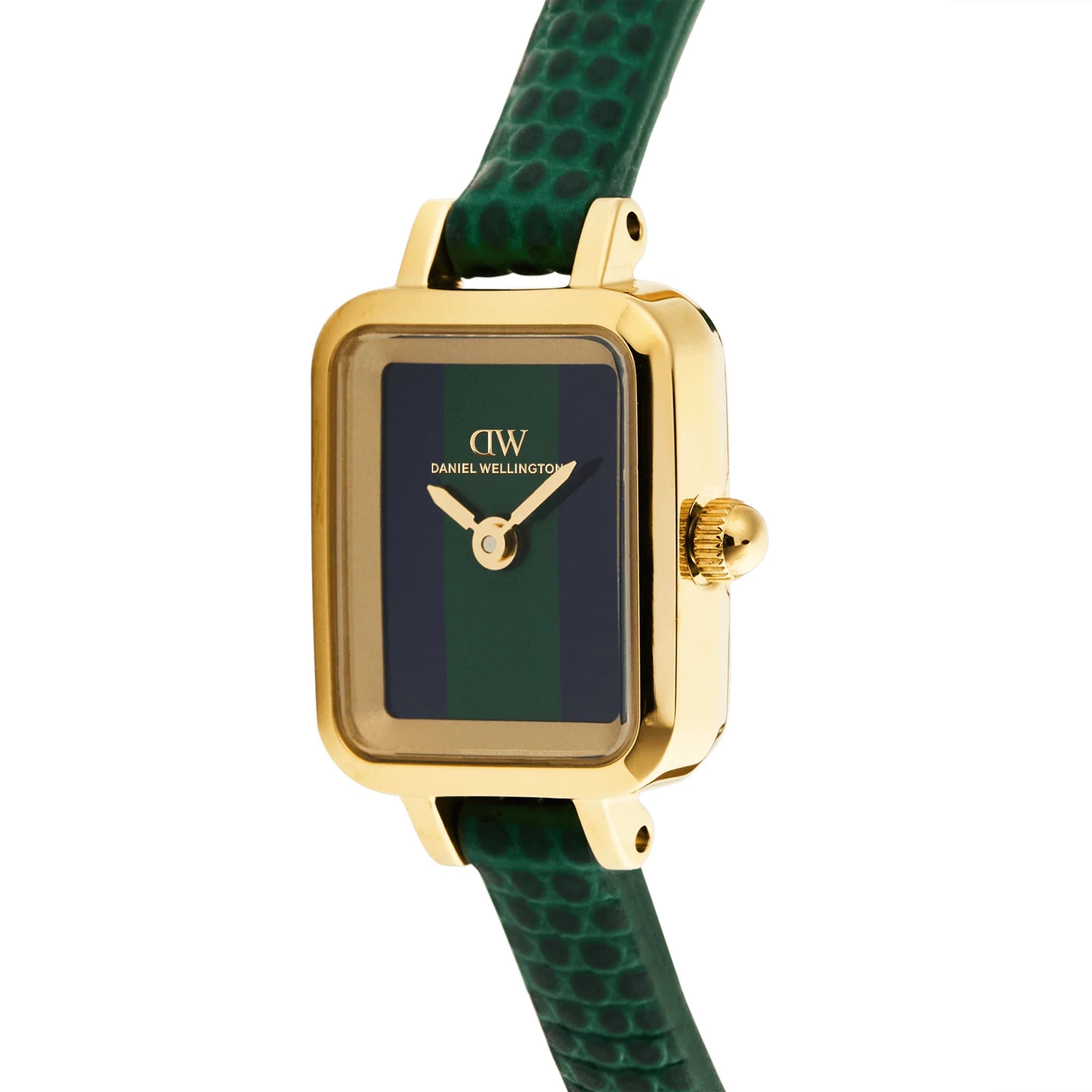 Orologio Donna Daniel Wellington Quadro Mini Pelle Verde Lizard Warwick DW00100958