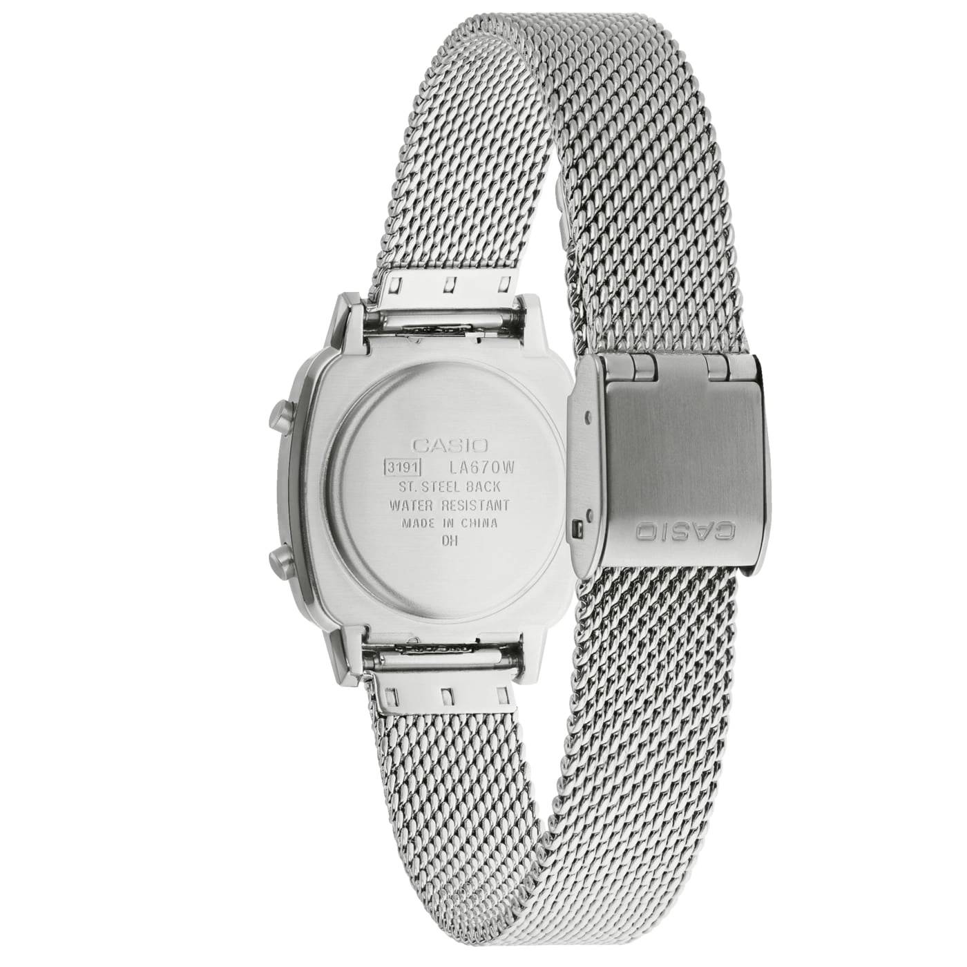 Orologio Donna Casio Acciaio Maglia Milano Digitale Quarzo LA670WEM-7EF