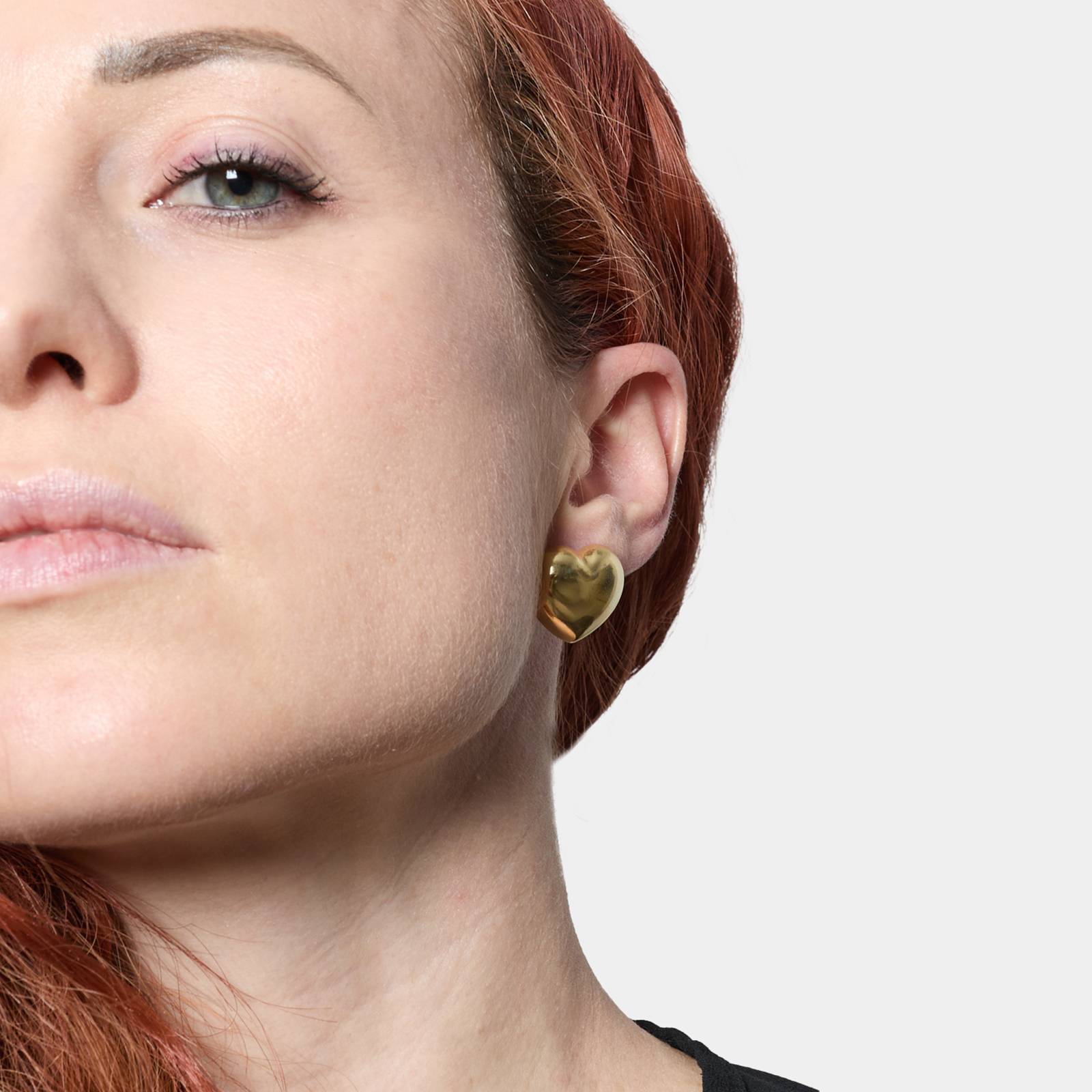 Orecchini Donna Unoaerre Argento Dorato 925 Cuore Bombato 6629