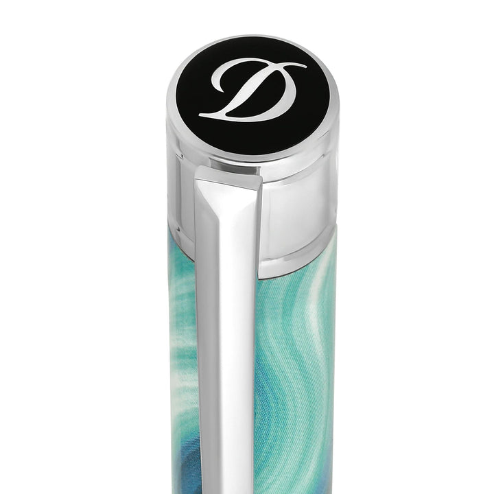 Penna Unisex Dupont Sfera Lucida Acciaio Geode Blu 275035