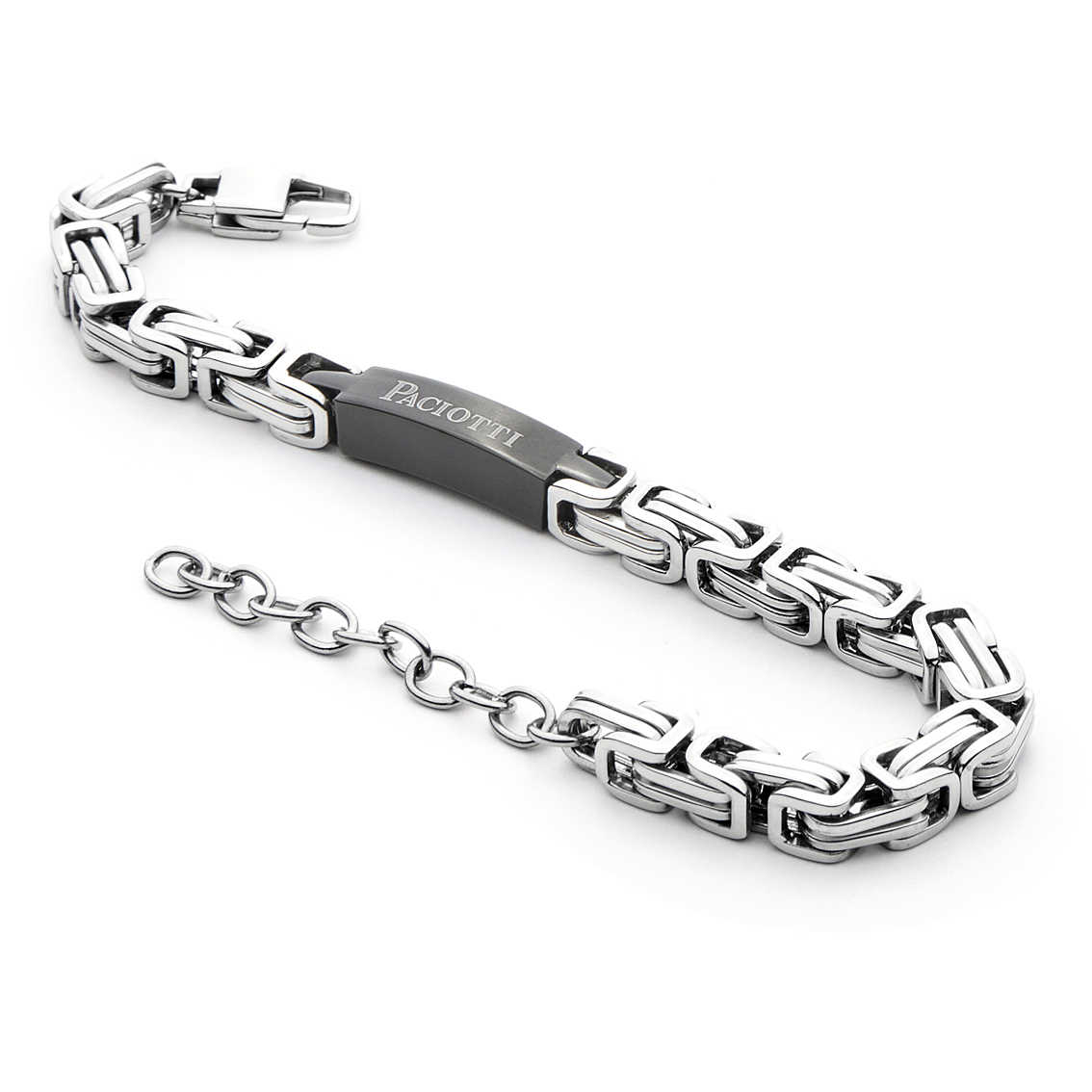Bracciale Uomo 4US Cesare Paciotti Acciaio Pvd nero Con Logo 4UBR4510