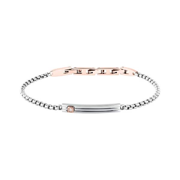 Bracciale Uomo Maserati Acciaio Titanio Diamante 0,02 ct JM426AXF04