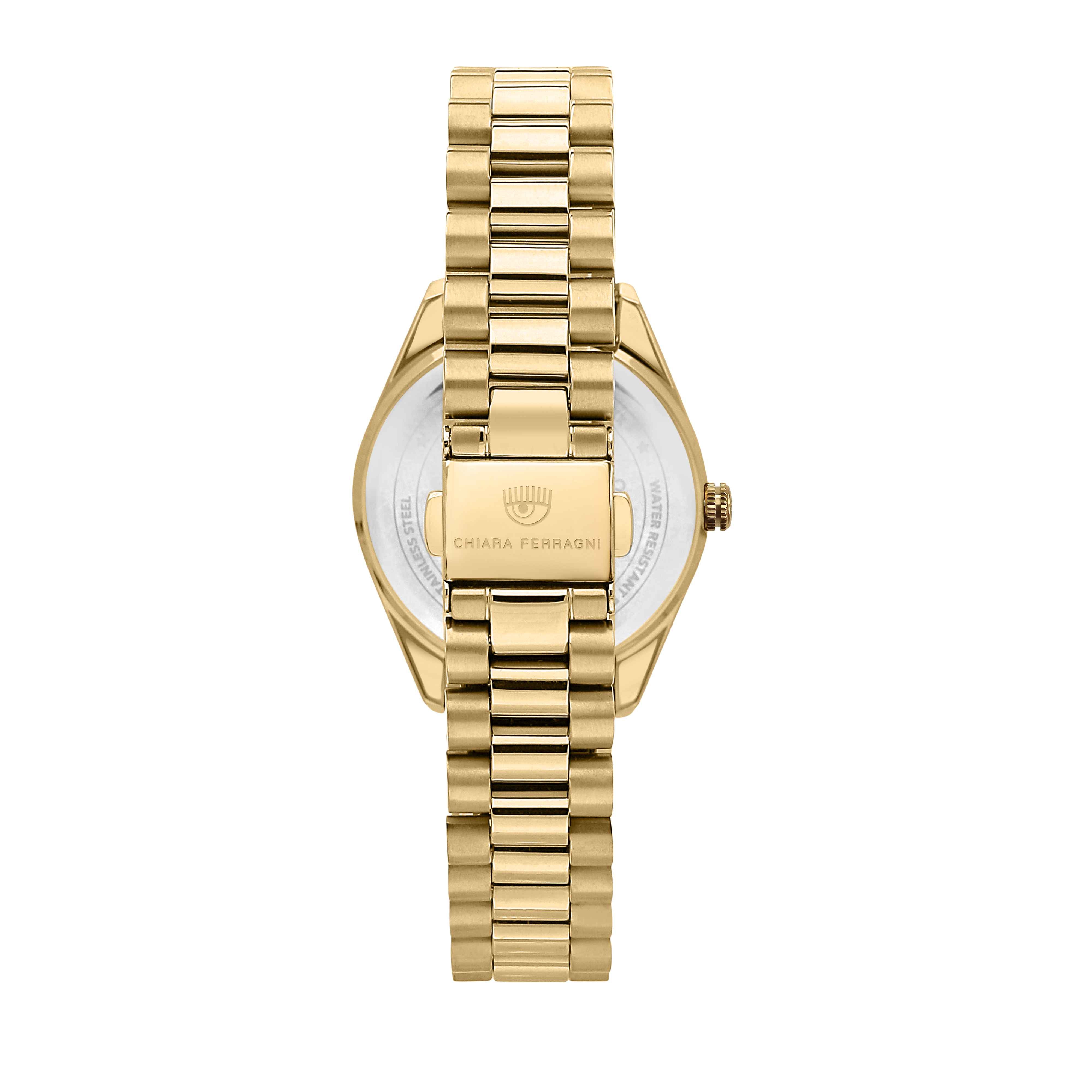 Orologio Donna Chiara Ferragni Quarzo Solo Tempo Acciaio Dorato