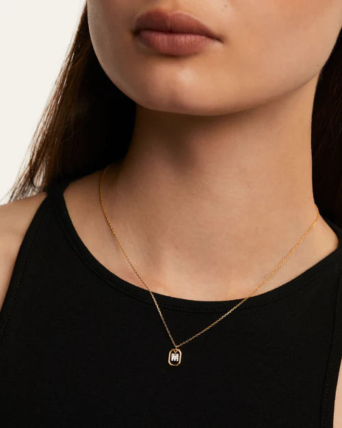 Collana Donna PDPaola Argento 925 Dorato Mini Iniziale M Zirconi CO01-524-U