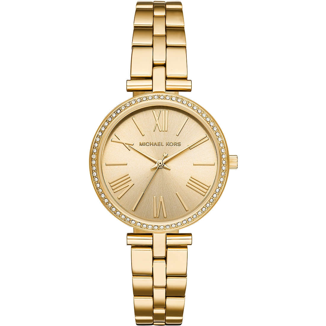 Orologio Donna Michael Kors Acciaio Dorato Solo Tempo Zirconi MK3903