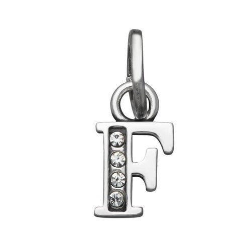 Charm Donna Giovanni Raspini Argento 925 Mini Lettera F Crystal 12144