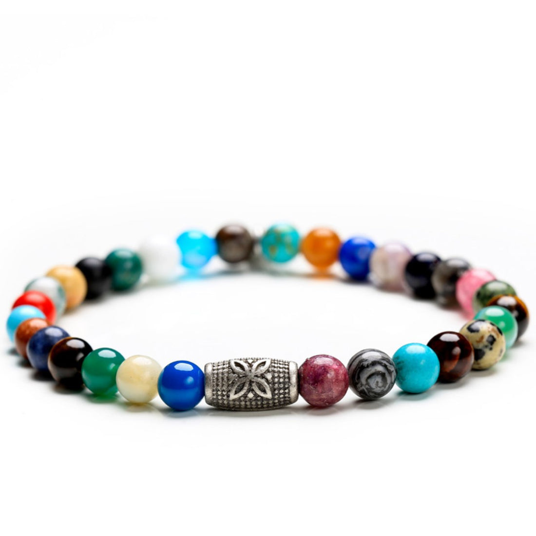 Bracciale Unisex Gerba Argento 925 Pietre Arcobaleno Rainbow COD.252