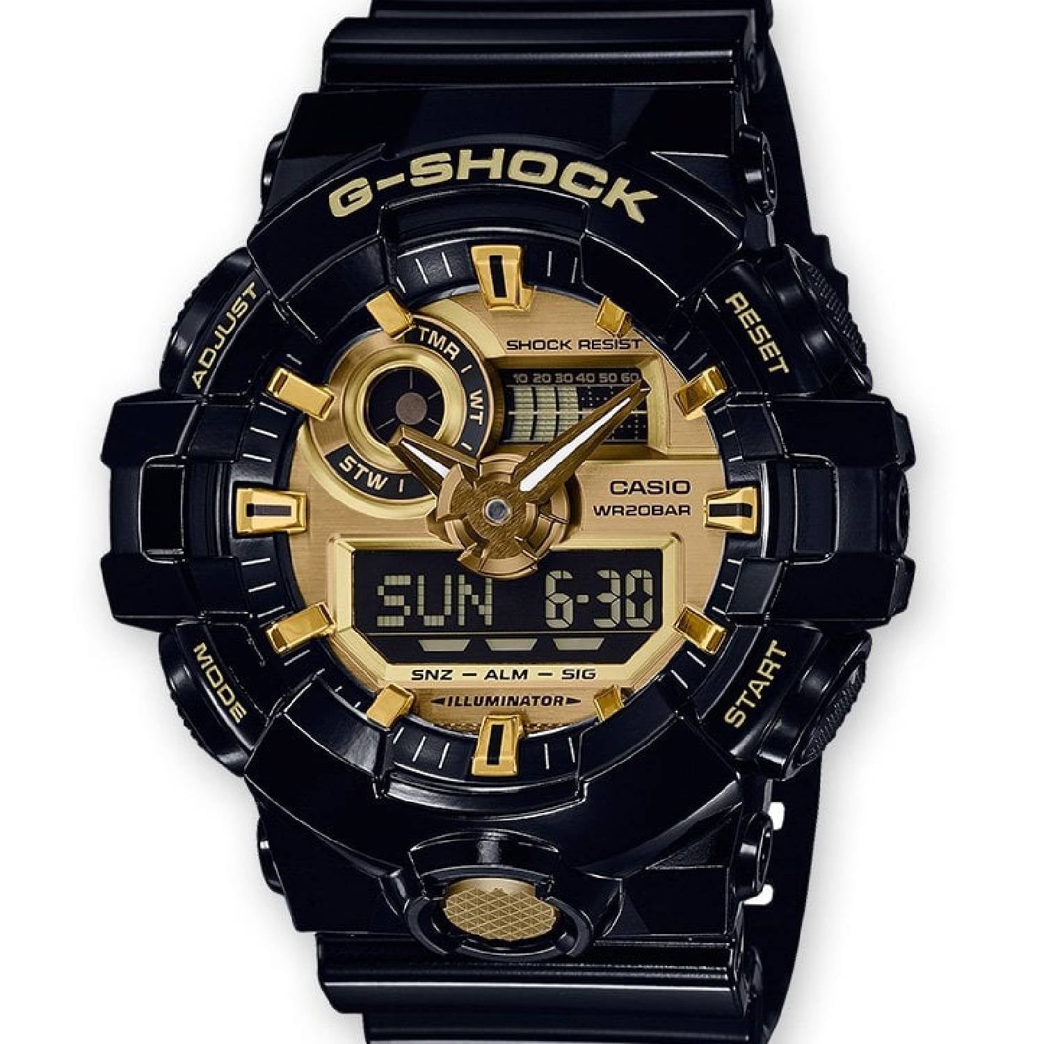 Orologio Uomo Casio G-SHOCK Analogico Digitale Dorato Nero GA-710GB-1AER