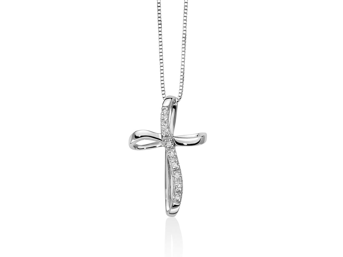 Collana Donna Miluna Croce Oro 18 KT Diamanti CLD745