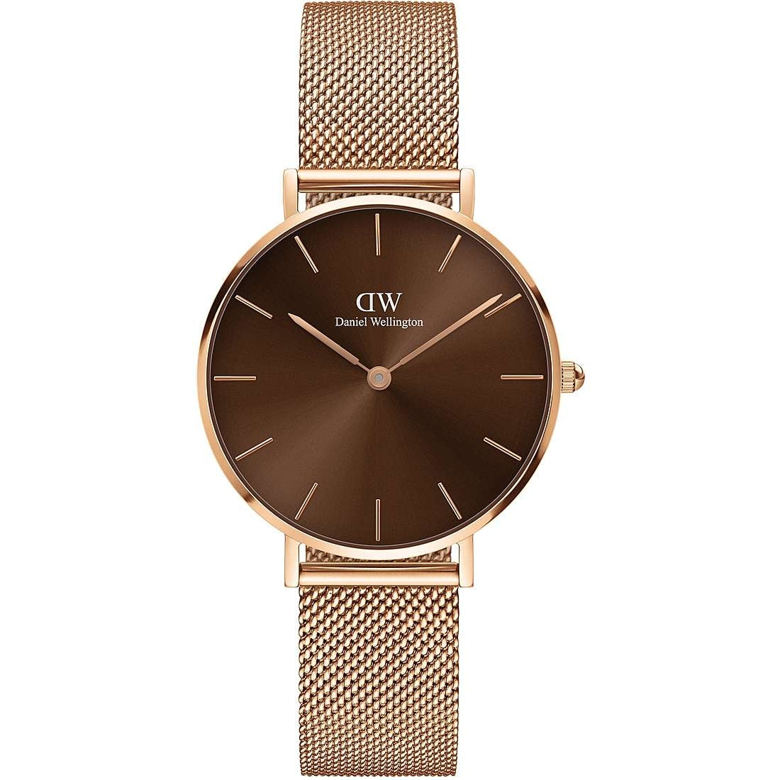 Orologio Donna Daniel Wellington Quarzo Solo Tempo Acciaio Rosè 28 mm Marrone DW00100476