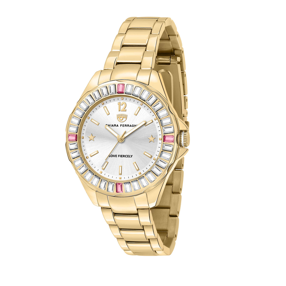 Orologio Donna Chiara Ferragni Quarzo Solo Tempo Rosè Zirconi Bianchi Rosa
