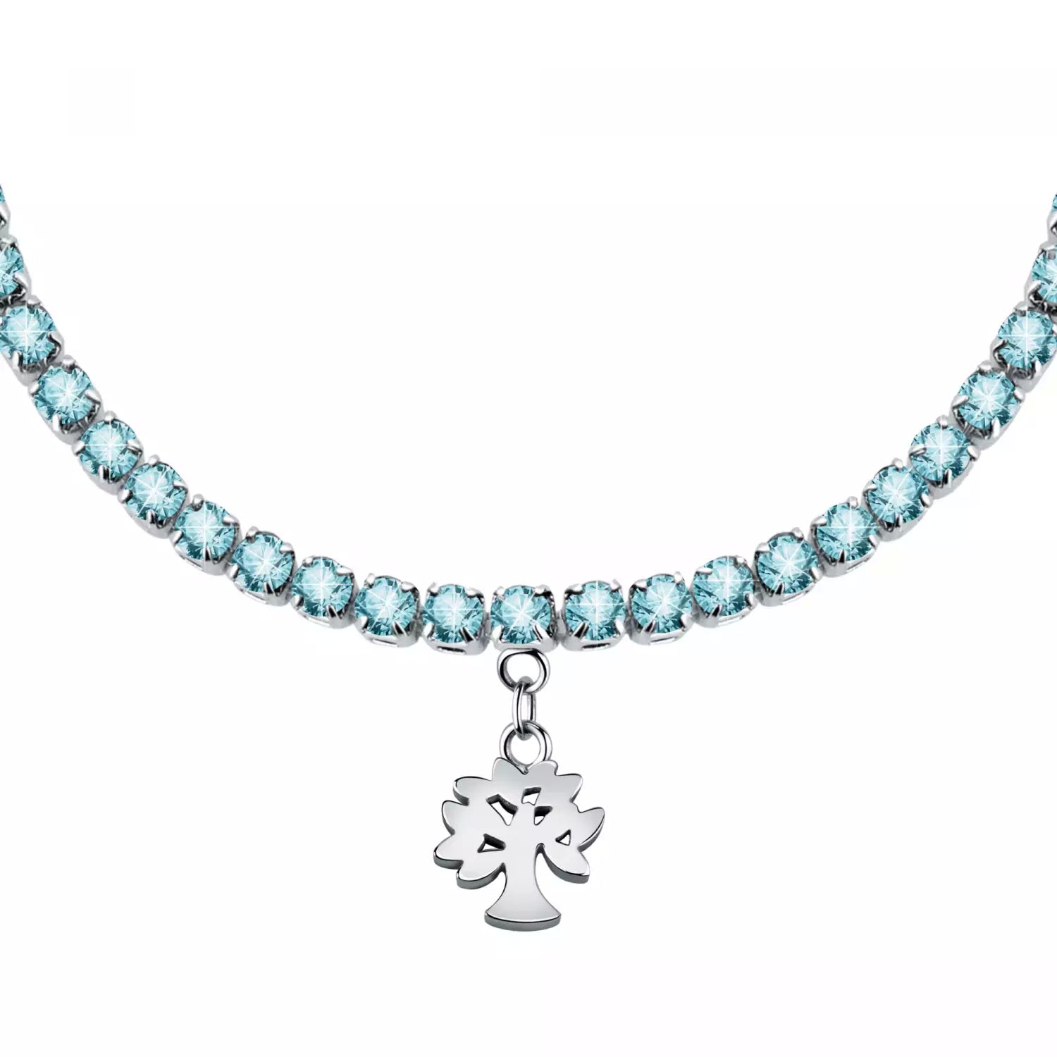 Bracciale Donna La Petite Story Acciaio Cristalli Celesti Family  LPS05ASF32