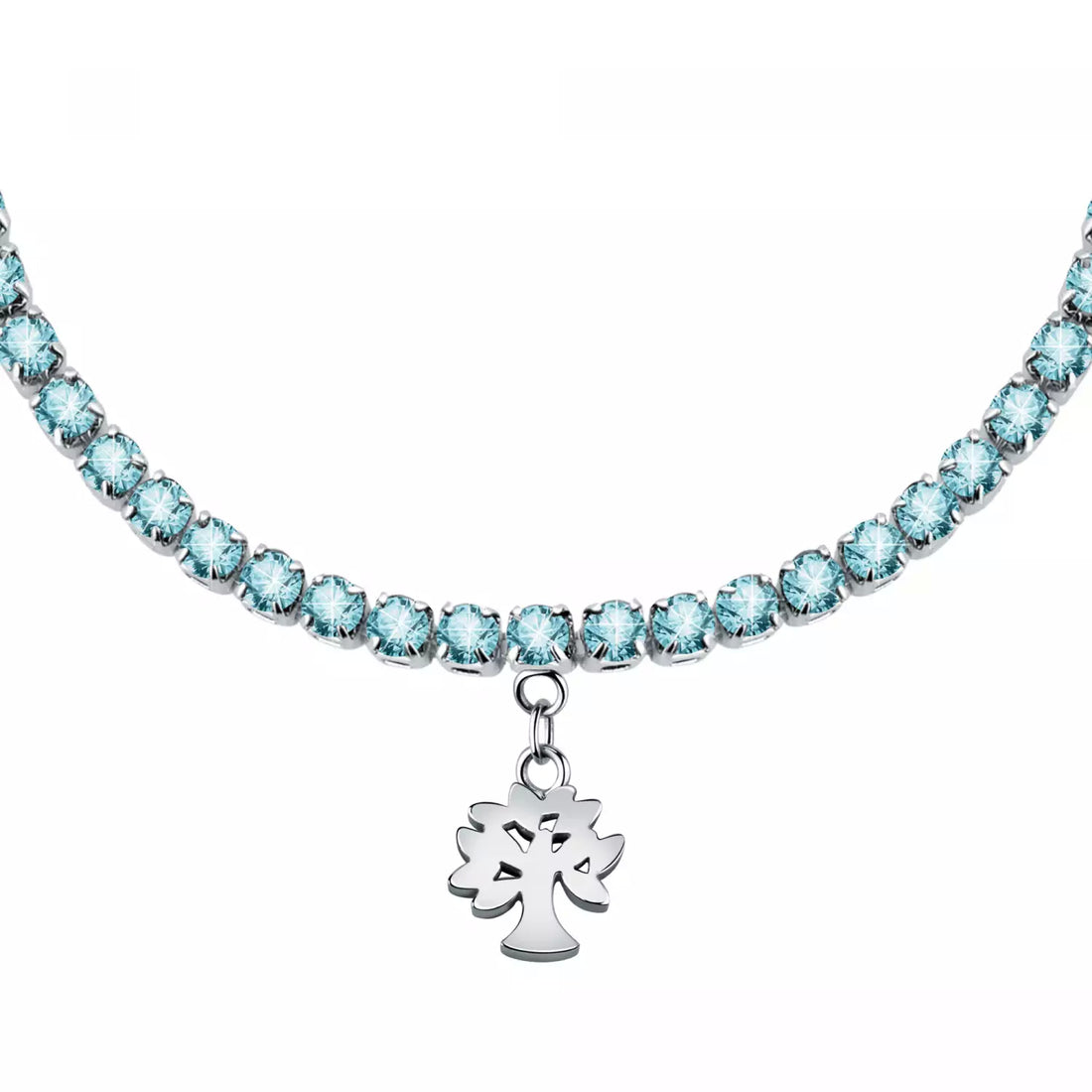 Bracciale Donna La Petite Story Acciaio Cristalli Celesti Family  LPS05ASF32