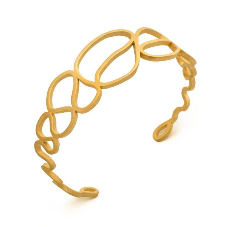 Bracciale Rigido Donna Joidart Gaudì Ottone Oro JD-NGD-B05-BR