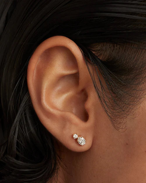 Orecchino Singolo Donna PDPaola Argento Dorato 925 Punto Luce Zircone PG01-741-U