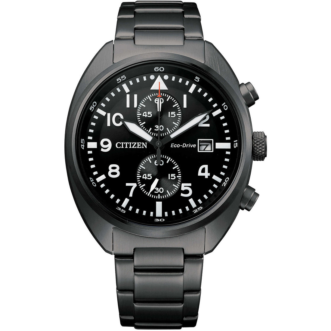 Orologio Uomo Acciaio CITIZEN  Eco Drive Nero Data Solo Tempo Quarzo CA7047-86E