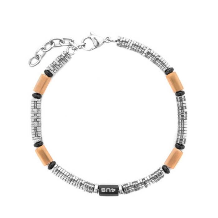 Bracciale Uomo 4US Cesare Paciotti Acciaio Oro Nero 4UBR8681