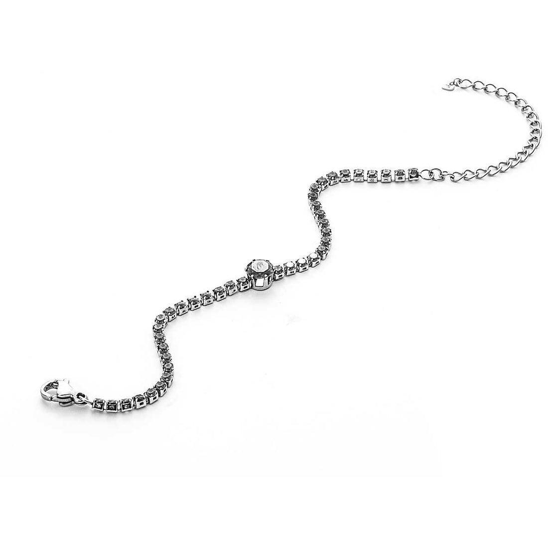 Bracciale Tennis Donna 4US Cesare Paciotti Acciaio Con Zirconi neri 4UBR4825W