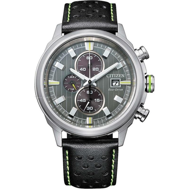 Orologio Uomo Acciaio Citizen Eco Drive Cronografo Sport Fondo Grigio CA0739-13H
