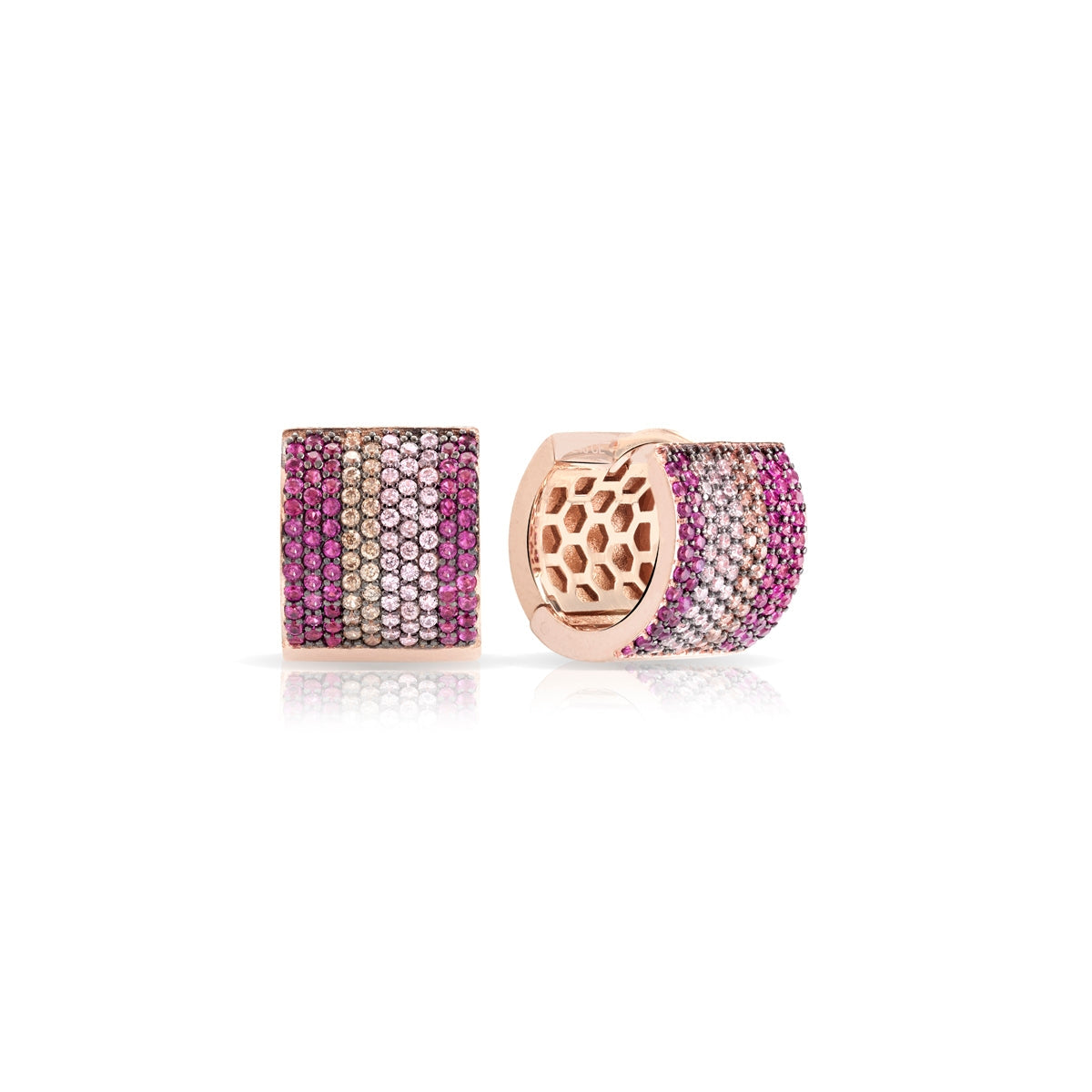 Orecchini Donna Argento 925 Dorato Zirconi Colorati A lobo OR093RGA