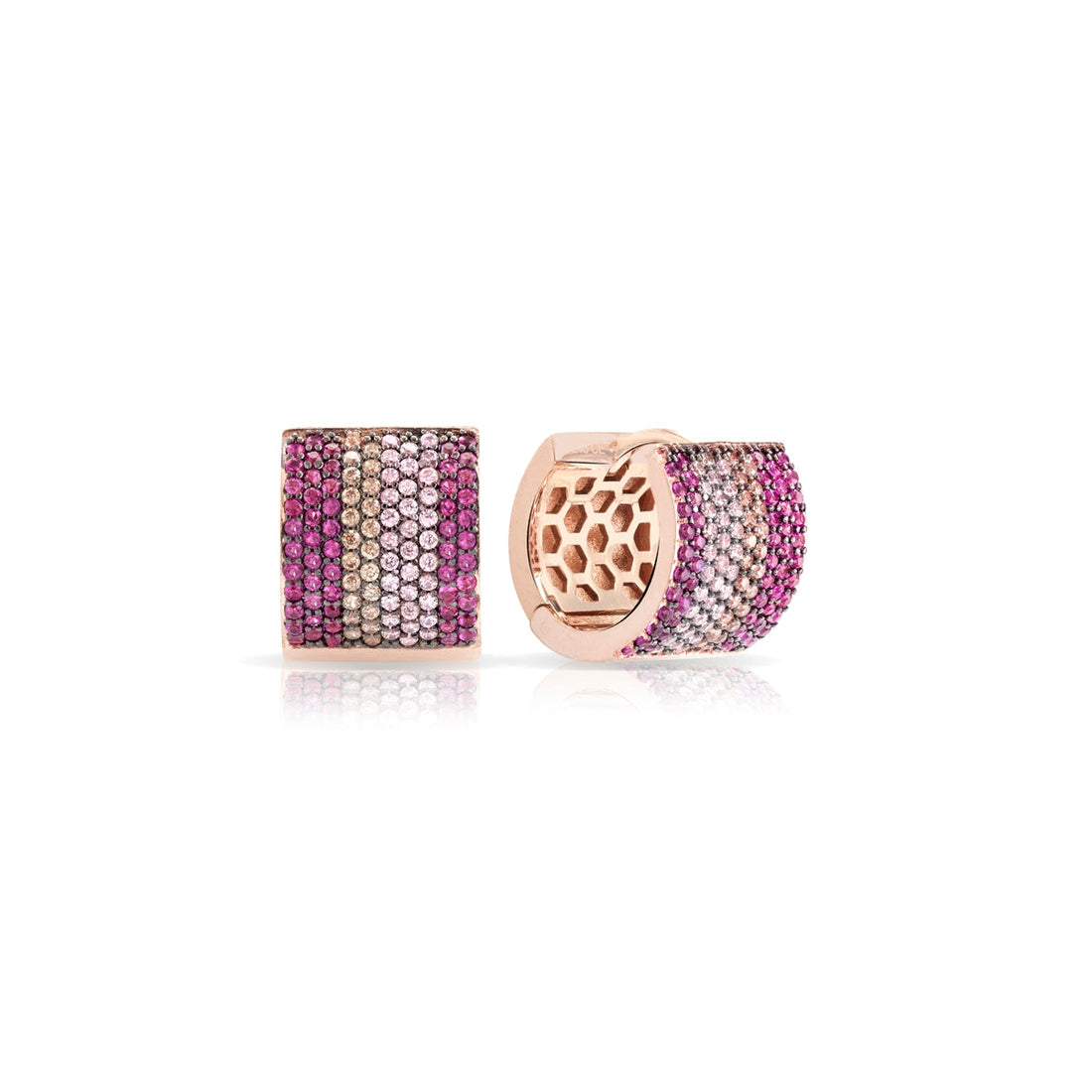 Orecchini Donna Argento 925 Dorato Zirconi Colorati A lobo OR093RGA