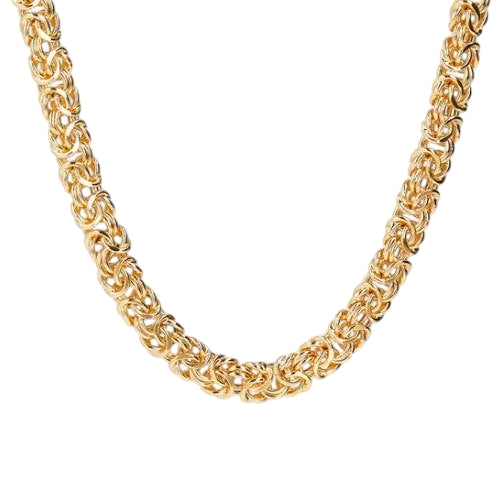 Collana Donna Etrusca Bizantina Placcata Oro Giallo 18kt WSET00678.YG