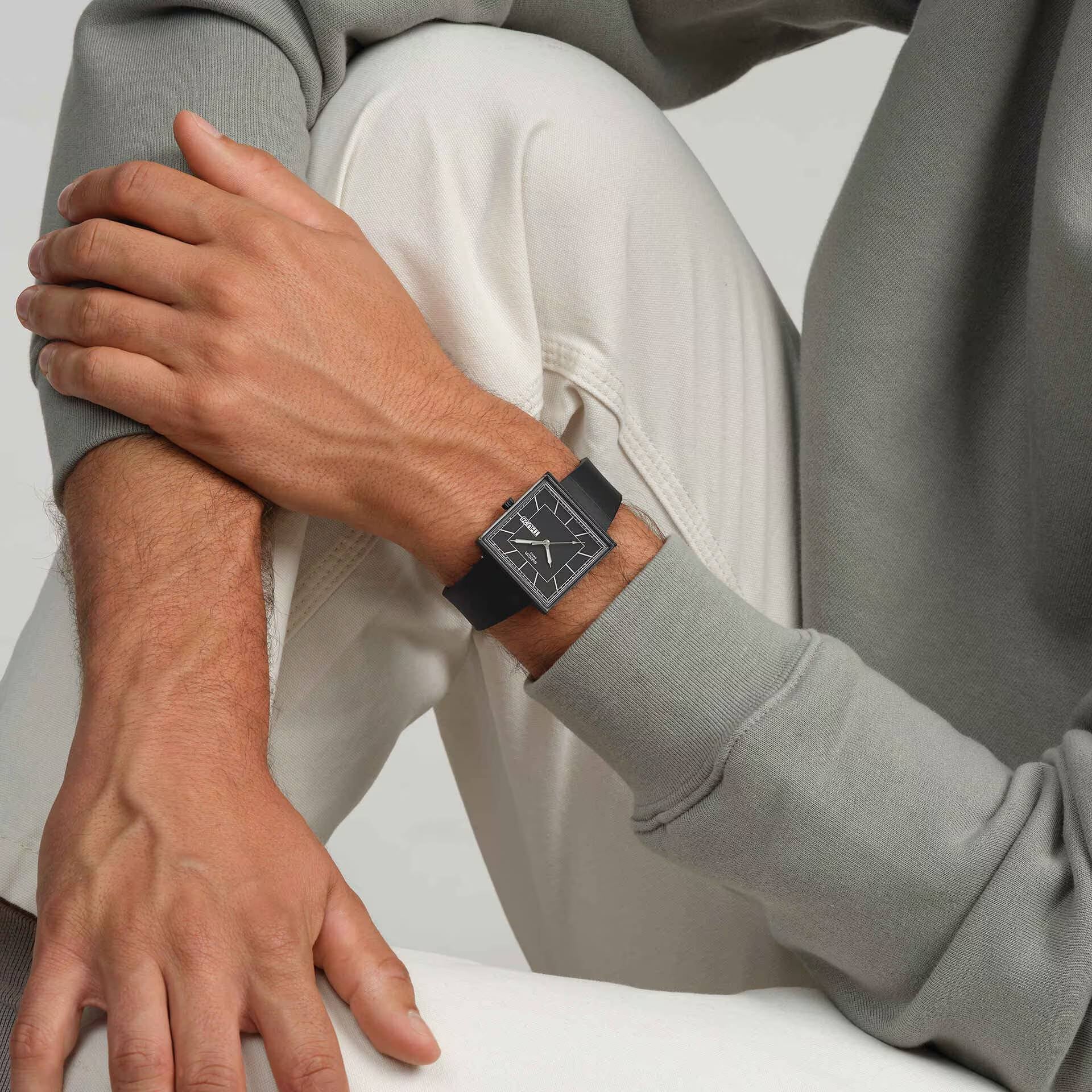 Orologio Unisex Swatch What IF ALLBLACKAGAIN Cassa Quadrata Nero SO34B701