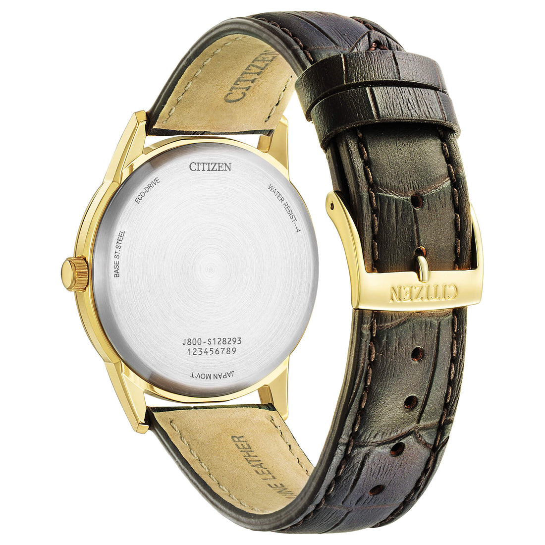 Orologio Uomo Citizen Quarzo Eco-Drive Doppia Data Bianco Acciaio Dorato AW0102-13A